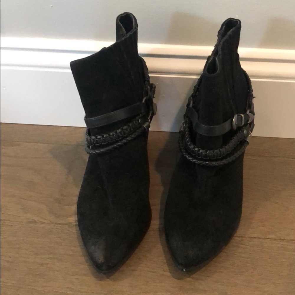 Steve madden leather and suede booties.